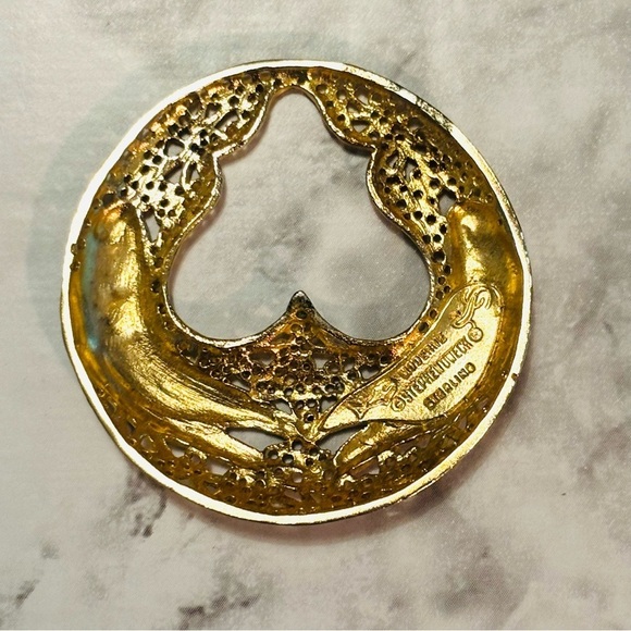 Stephen Dweck Sterling Silver Gold Tone Bird Design Pendant Rare Vintage - Picture 2 of 6